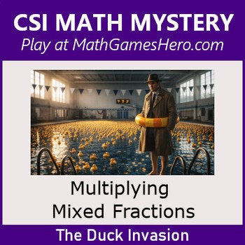 Multiplying Mixed Fractions | Digital CSI Math Mystery Game