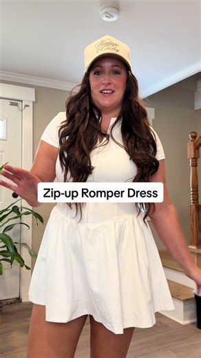 Women's Zip-Up Romper Dress