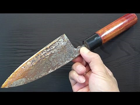 錆びた包丁20時間磨いたり研いだりした結果