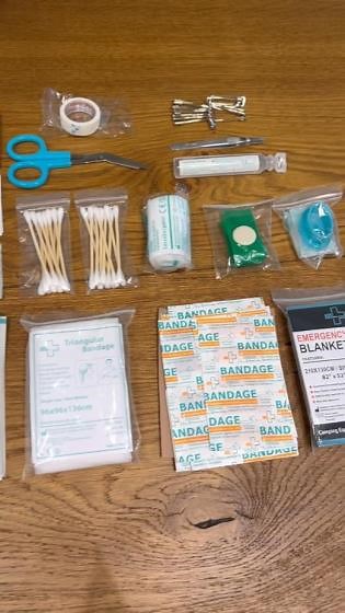 First Aid Kit with all the things you need in an emergency