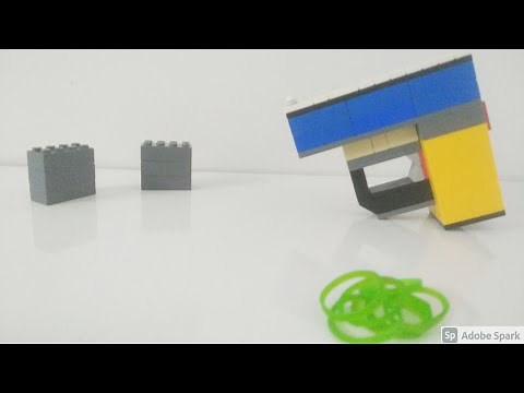 How to Build a LEGO Gun that shoots rubberbands (without technic)