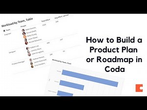 How to Build A Product Roadmap or Product Plan Tutorial - Google Sheets Alternative (Coda)