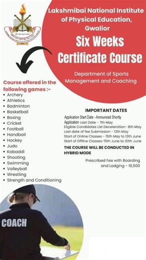 six weeks certificate course form out 2026//LNIPE University by Anuj Sir