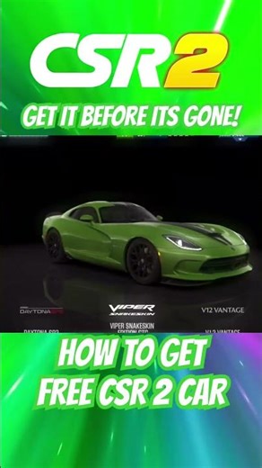 HOW TO GET FREE CSR 2 CAR! #csr2 #csrracing2