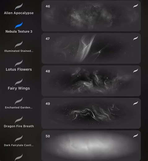 Nebula Texture Procreate Brushes: Seamless Galaxy Patterns (instant Download .brushset File) - Etsy Australia