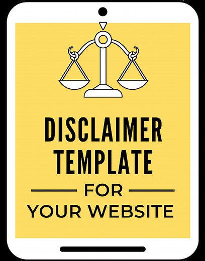 Disclaimer template for website