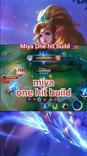 miya one hit build: top 1 global build #mobilelegends #mlbb #miya #shortvideo #shorts #short