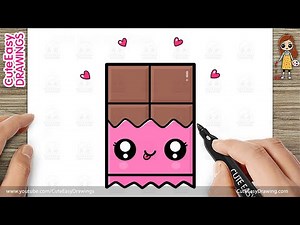 How to Draw a Cute Easy Chocolate Bar – Tutorial for Kids 🍫✨