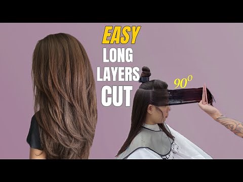 How to Cut a Perfect Long Layered | Professional Salon-Standard HairCut Long Layered Tutorial