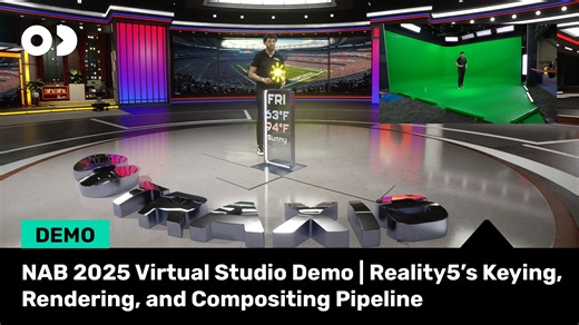 NAB 2025 Virtual Studio Demo | Reality5's Keying, Rendering and Compositing Pipeline #greenscreen