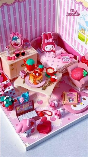Satisfying ASMR | My Melody Room Makeover #mymelody #sanrio
