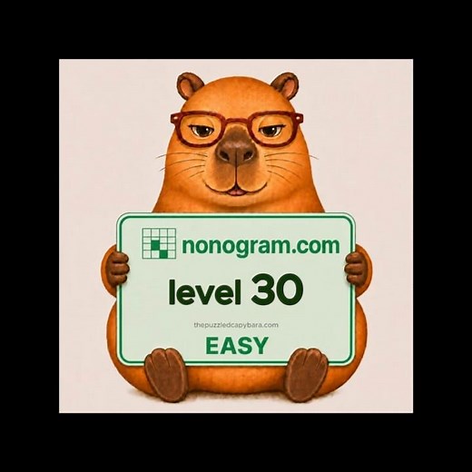 Nonogram.com Level 30 — Easy #mobilegaming #puzzle #nonogram #beginnerfriendly