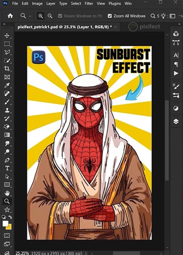 Photoshop Tips 2026 - Create a Sunburst Effect Like a PRO #photoshop