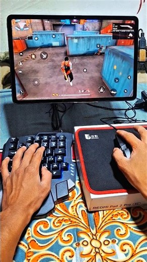 free fire video keyboard and mouse🖥🖱 with redmi pad pro 2 5g #mixpro #geekgamer #ggmousepro2 #shorts
