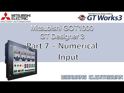 Mitsubishi HMI GOT GT Designer Part 7 - Numerical Input (Filipino)