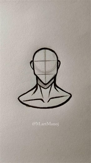 How to draw Head Tutorial ✨‪@M.artManoj‬ #drawing #head #shorts #youtubeshorts #tutorial