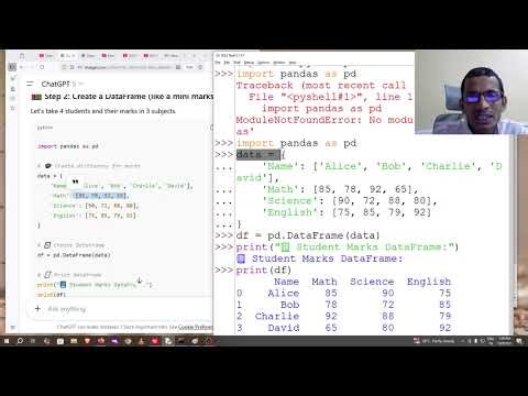 💛V1- 📊 Create Marksheet with Pandas | Static Example Using 4 Student Records