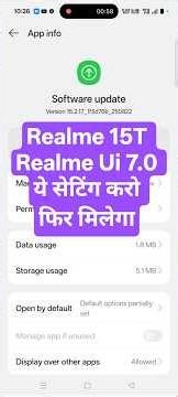 Realme 15T Realme Ui 7.0 Update Nhi Mila | अब मिलेगा