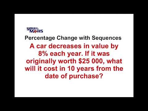 Sequences : Percentage Increase and Decrease