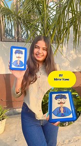 DIY mirror frame //Rajasthani art #art #craft #fypviralシ #fypシ゚ #artwork #mirror #rajasthaniart #reelsfbシ #fbreelsviral | Priyanjali Singh