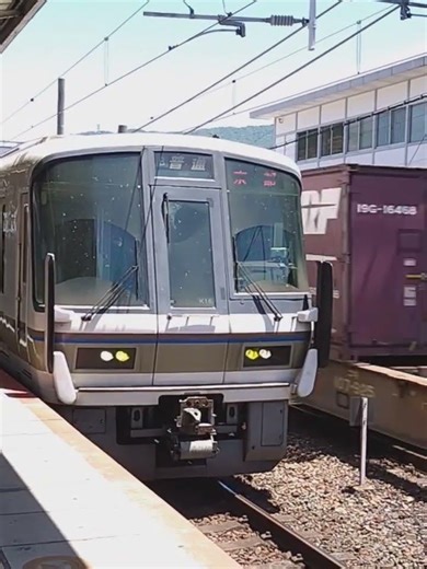 JR西日本 221系 K編成16編成ダブルパンタ 湖西線 B普通 京都行き 山科駅 #鉄道 #電車 #jr西日本 #train #railway