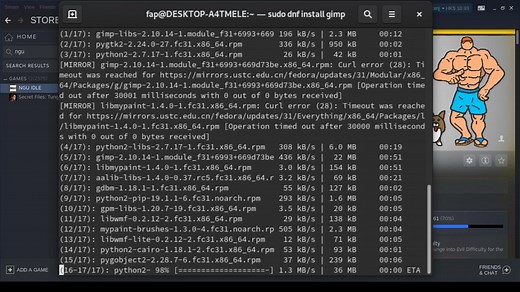 【Fedora】安装gimp