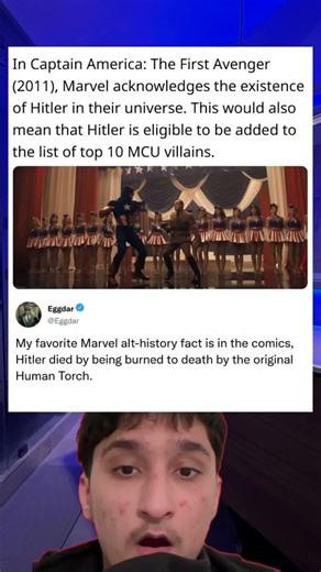 In Captain America: The First Avenger(2011), Marvel acknowledges the existence of Hitler