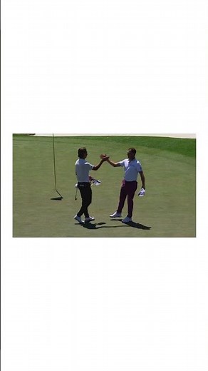 Two chip-ins on Hole No. 18. #themasters