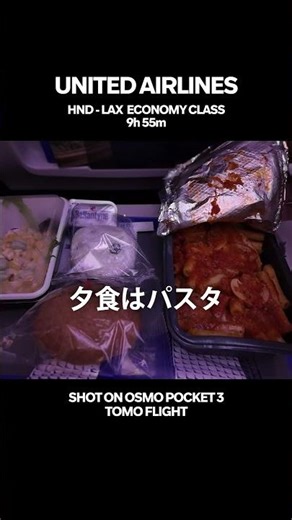 【搭乗記】ユナイテッド航空｜羽田 - ロサンゼルス｜エコノミークラス #shorts #osmopocket3