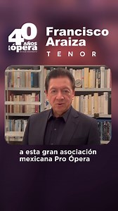 Gracias a nuestra colaboradora Ingrid Haas , recibimos un saludo especial por parte del gran tenor Francisco Araiza para Pro Ópera 🎶 Gracias por compartir tu voz y tu apoyo con nosotros. #ProÓpera #FranciscoAraiza #ÓperaEnMéxico #MúsicaQueConecta | PRO Ópera AC