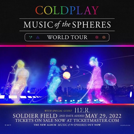 13K views · 84 reactions | Tickets are on sale now for the Music Of The Spheres World Tour with special guest H.E.R.! Get yours today. | Coldplay | Facebook