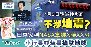 2025預言︱7月5日災難涉小行星或彗星撞地球？ 專家稱NASA已掌握災難於X時XX分發生