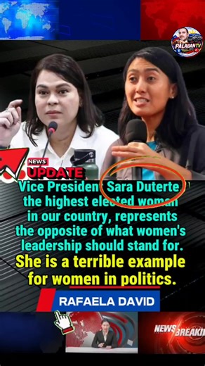 Rafaela David Critiques Sara Duterte as a Role Model