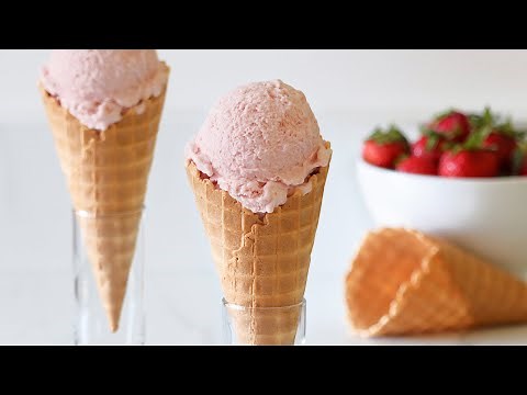Homemade Strawberry Ice Cream Recipe - No Eggs