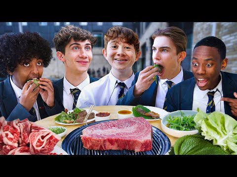 English Students Try Premium Korean BBQ For The First Time! | Hanwoo Taste Test Reactions