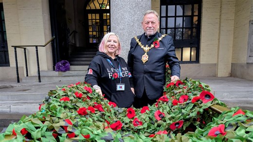 Poppy cascade set to be on display at Dudley Council House