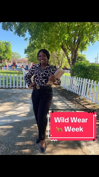 🐆 Rocked cheetah print all week and I’m feeling fierce🐆🐆 #wildwear #jamaicanteacher #teachersoftiktok #explore #fyp