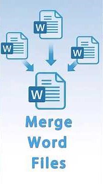 how to merge word documents #howto #word