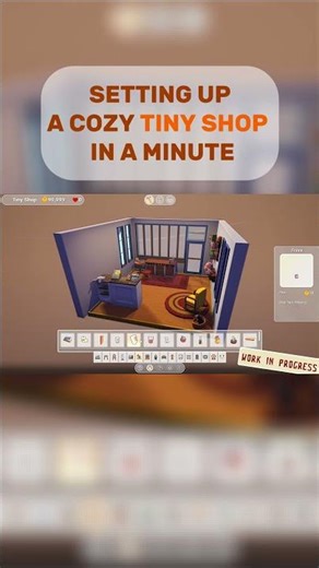 Setting up a cozy Tiny Shop in a minute🛋️✨ #indiegame #cozy #gaming #indiedev #relaxing