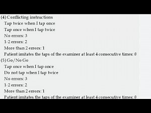 go-no -go test for frontal battery assessment for frontal lobe function..