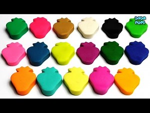 Learn Colours Play Dough Rainbow Strawberry Modeling Clay For Kids Video. WINNIE the POOH