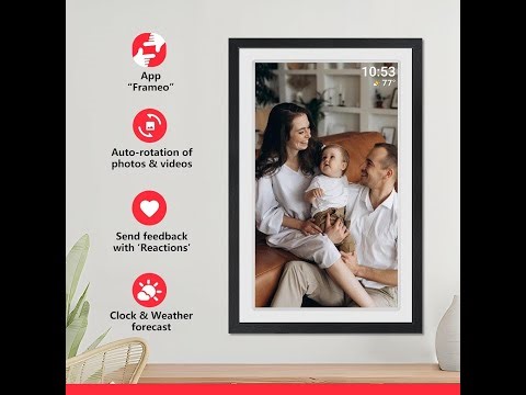 FRAMEO Digital Photo Frame FHD IPS LCD Touch Screen