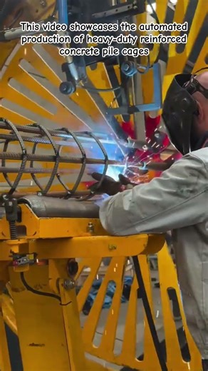 Industrial Automatic Rebar Cage Welding Machine | Reinforcement Pile Production • #Construction
