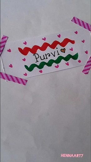 Amazing Name Writing Design 💖 Easy & Creative Hand Lettering Tutorial #Shorts #diy #diyart #nameart