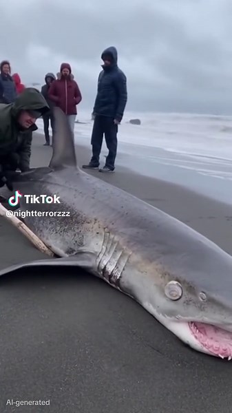 Shark Washes Up on Beach, Locals intervieane to try to save the creature and get it back to the water. Insane viral footage taken by one of the locals attending the scene, would you have helped out? #beachedshark #shark #AnimalEncounter #viralanimalvideo #sora