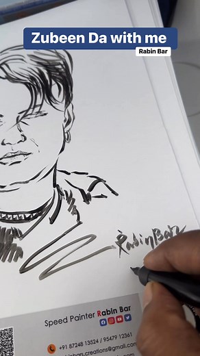 138K views · 5K reactions | Zubeen Da with me! during flying time, Guwahati to Hyderabad. #Zubeengarg | Speed Painter Rabin Bar | Facebook