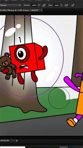 NB 2 And NB 4 Chase After NB 1 In A Balloon Bubble #numberblocks