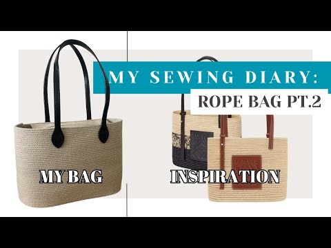 My Sewing Diary: Rope Bag Pt.2 | Inner Fabric Pocket & Recessed Zipper Closure | simplycreatewithjo