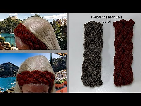 Very easy crochet braided headband