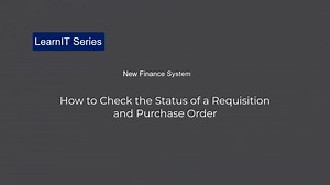 How to check status of a Purchase Order